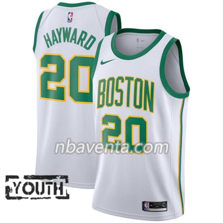 Camiseta Niños Boston Celtics Gordon Hayward 20 2018-19 Nike City Edition Blanco Swingman
